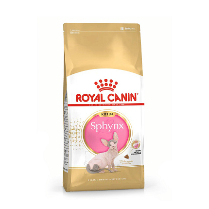 Royal Canin Sphynx Kitten Корм сухой сбалансированный для котят породы Сфинкс до 12 месяцев, 0,4 кг